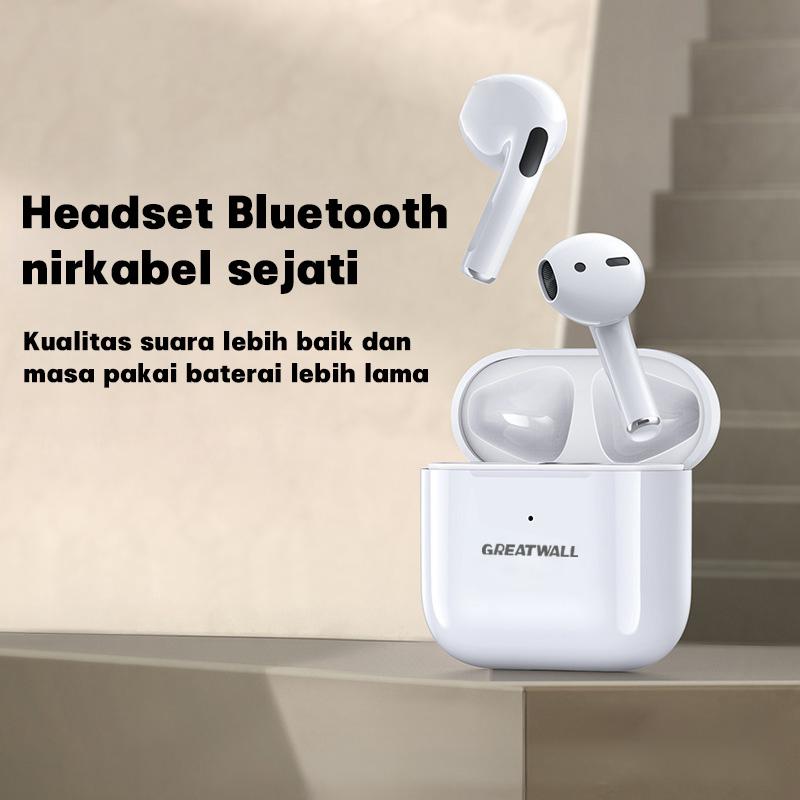 Headphone Bluetooth Nirkabel  AI Greatwall Generasi Baru A5 Asli, Headphone Gaming, Tahan Air IPX5, Headphone Olahraga. Kompatibel dengan Xiaomi, Apple, dan Android.
