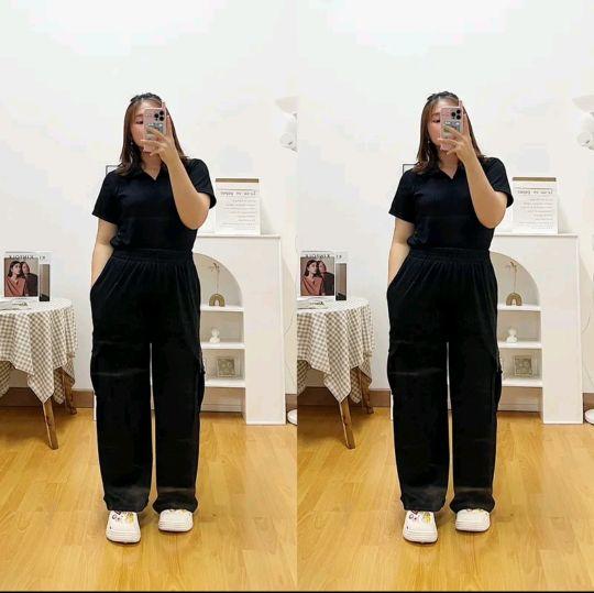 Product Introduction of Jooly Up Cargo Sweatpant Korean Style Celana fleece Kargo Kantong Banyak Wanita Ukuran Jumbo 25
