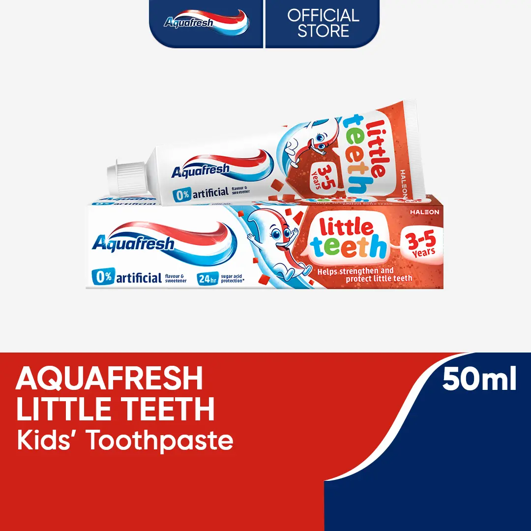 Aquafresh Little Teeth Kids' Toothpaste (3-5 Years Old) 50ml for Protection of Growing Teeth