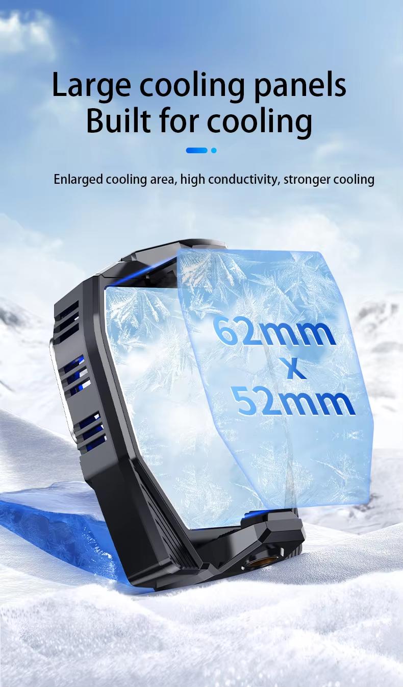 Product Introduction of X91 LED Wireless Mobile Phone Semiconductor Refrigeration Radiator Gaming/Live Streaming Heat Sink 7
