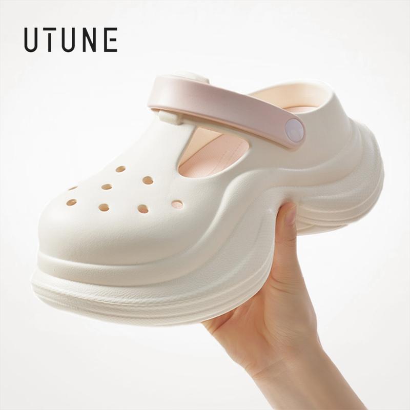 UTUNE Dép Lỗ Nữ Dễ Thương EVA Mềm Êm Ái Tăng Chiều Cao