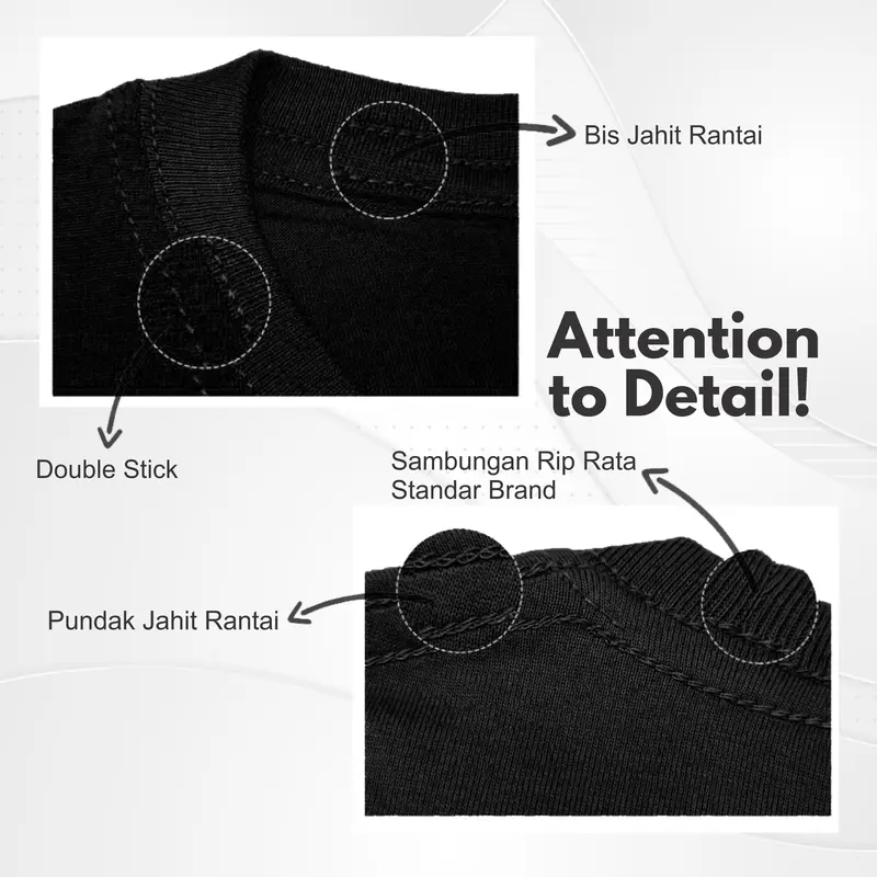 Kaos Unisex Keren "Kabeh Mbok Musuhi" | Katun Combed 30s Premium | Baju Sablon Pria Wanita - Hitam/Putih Distro Oblong Atasan Dewasa Surfing Motor 5