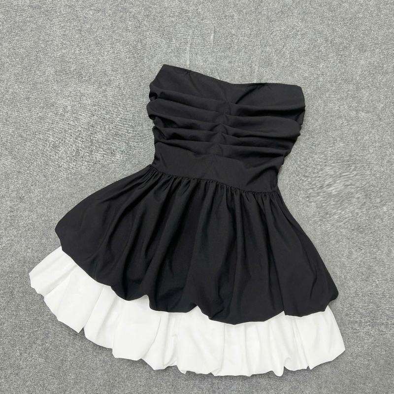 Set đi chơi bigsize nữ áo cúp ngực dáng babydoll kèm chân váy bí dễ thương chất lụa xoa mềm - A186+CV411