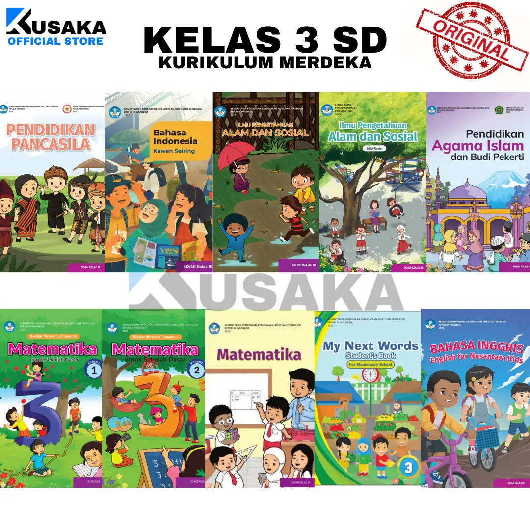 Buku Paket Kelas 3 SD Kurikulum Merdeka Pelajaran Sekolah Revisi Terbaru Kemendikdasmen