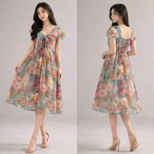 LINI DRESS SMOKE LENGAN KUPU RAYON PREMIUM STANDART JUMBO