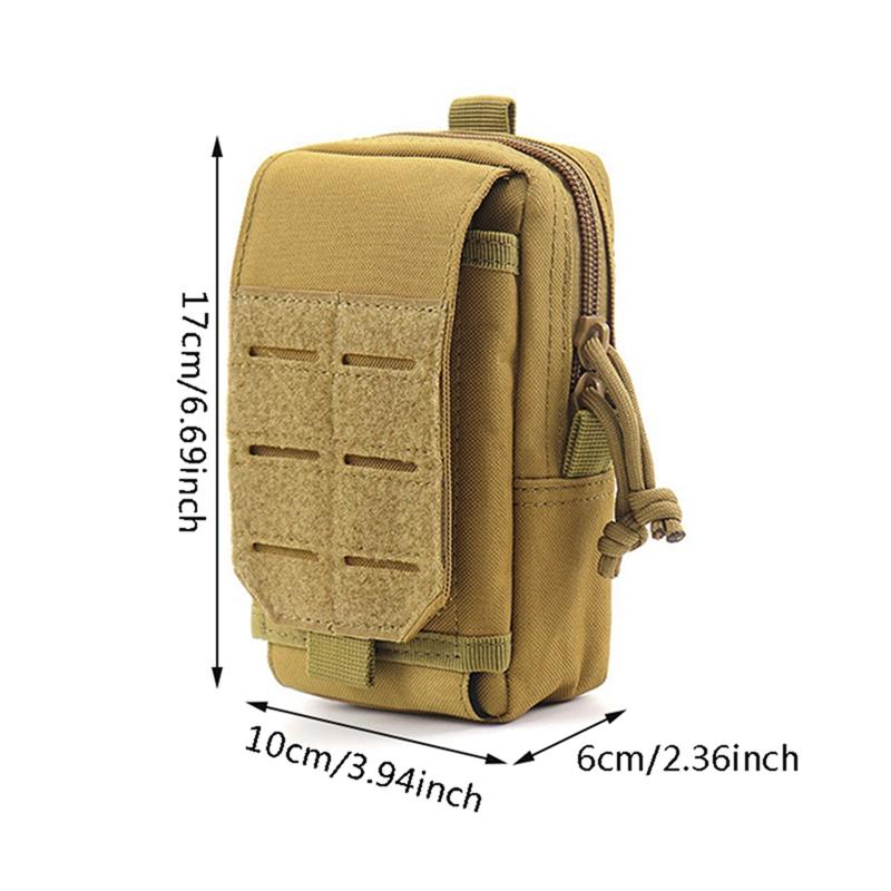 Product Introduction of Waist Bags Men's Outdoor Casual Waist Pack Coin Purse Mobile Phone Case nylon Work Waist Case Bag Army Military EDC Small Bag 8
