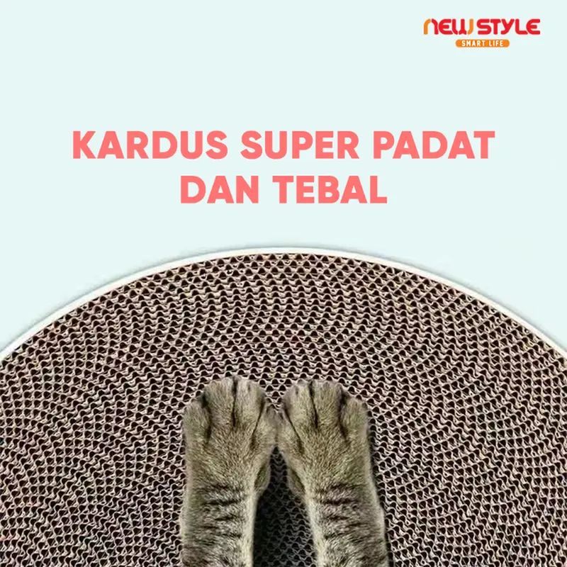 Papan Garuk Kucing Anjing Anabul Multifungsi M11 dengan Desain Bulat Cekung dan Tempat Istirahat/Tidur Kucing 7