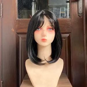 Full Wig Lace Mono Nunkot Model Jessy Medium Hair Panjang 40 CM Dengan Synthetic Fiber Impor Premium