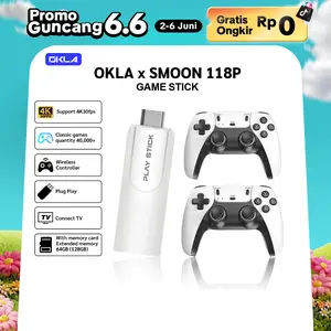 OKLA x SMOON 118P PLAYGAME | 30.000+ GAMES - DOUBLE STICK  - FOR TV + COMPUTER + PROYEKTOR - NO NEED WIFI - Live