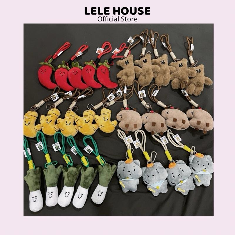 Charm Túi Nhiều Hình Phụ Kiện Túi Xách - Móc khoá hành ớt gấu nâu sói xám Móc Chìa Khoá