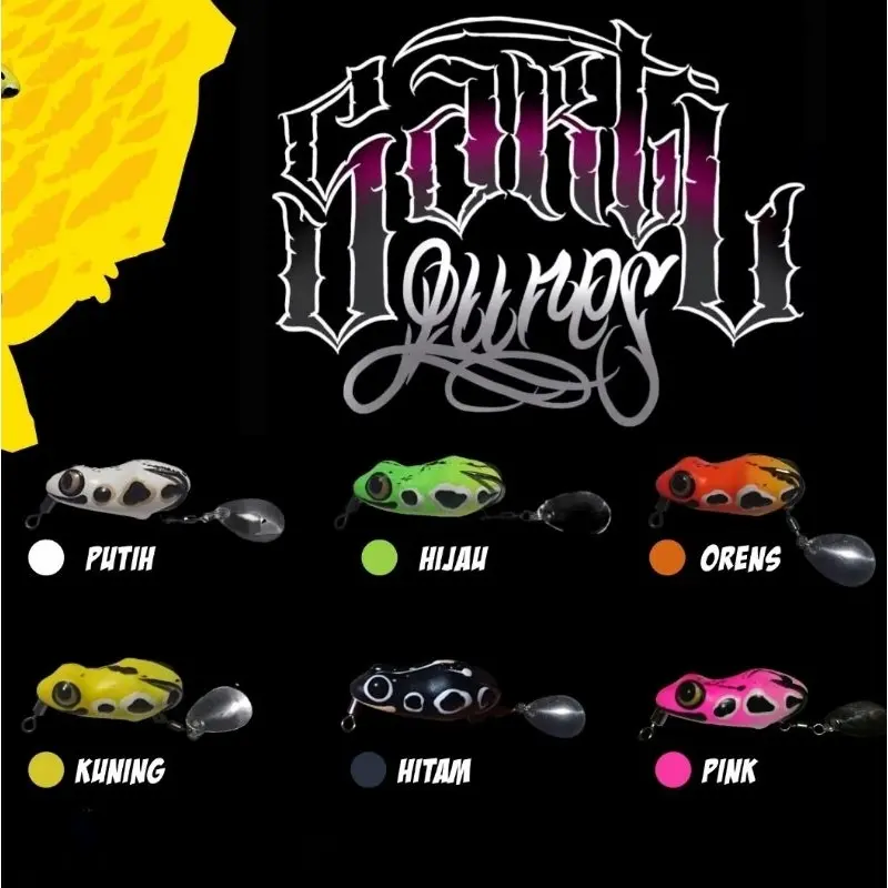 Softfrog SAKTI LURE Soft Frog Kodok Katak karet blade memancing dengan umpan buatan warna-warni 1