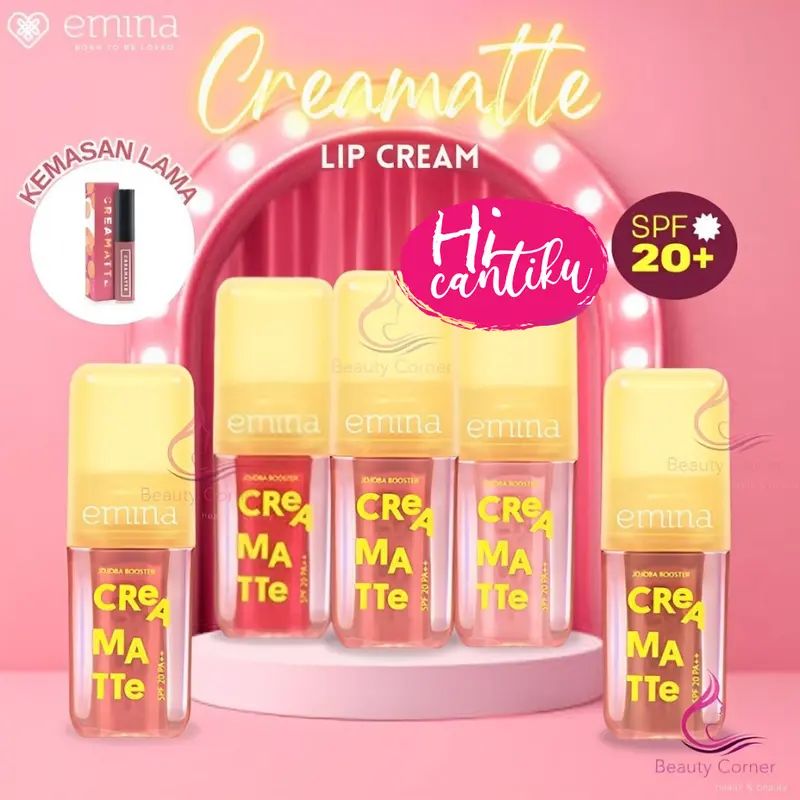 EMINA Creamatte Lightweight Lip Cream Cover With SPF 20 PA++ Kemasan Baru 0