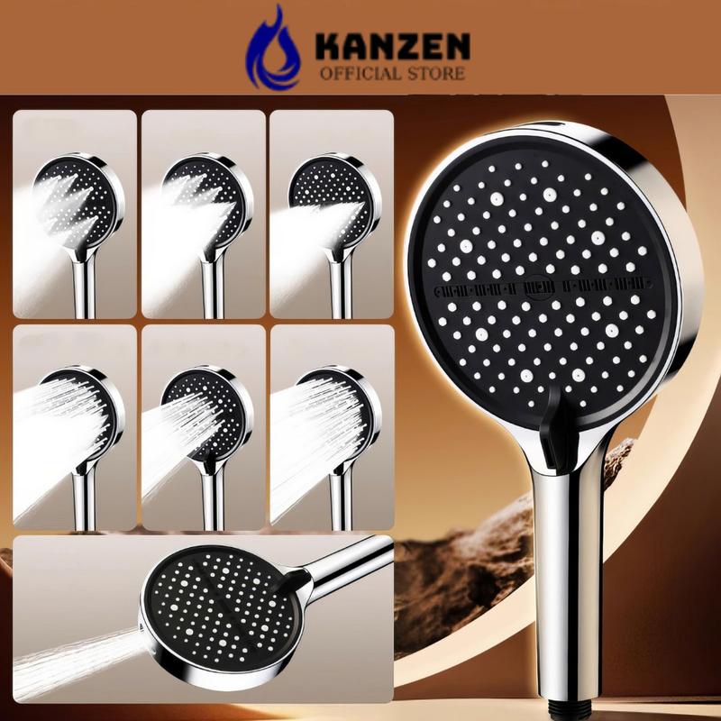 Vòi hoa sen vòi sen tăng áp tắm Nóng lạnh 13cm 6 chế độ Chất liệu Nhựa ABS với nút bắn cao cấp.