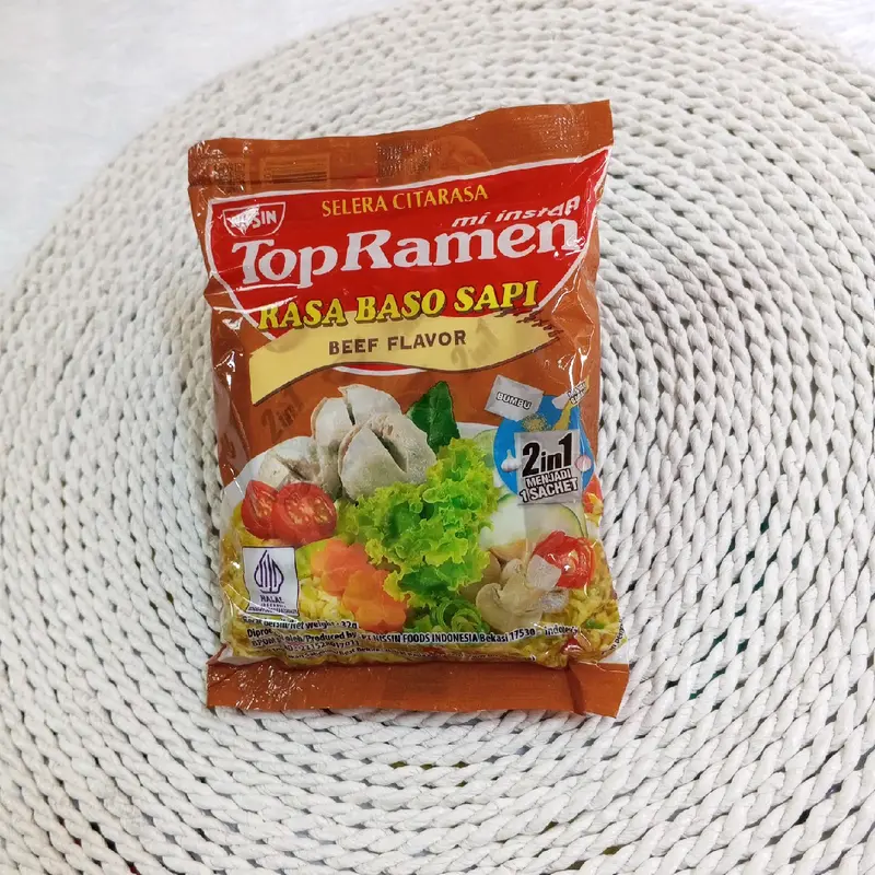 Mie Top Ramen Rasa Baso Sapi @32g 2