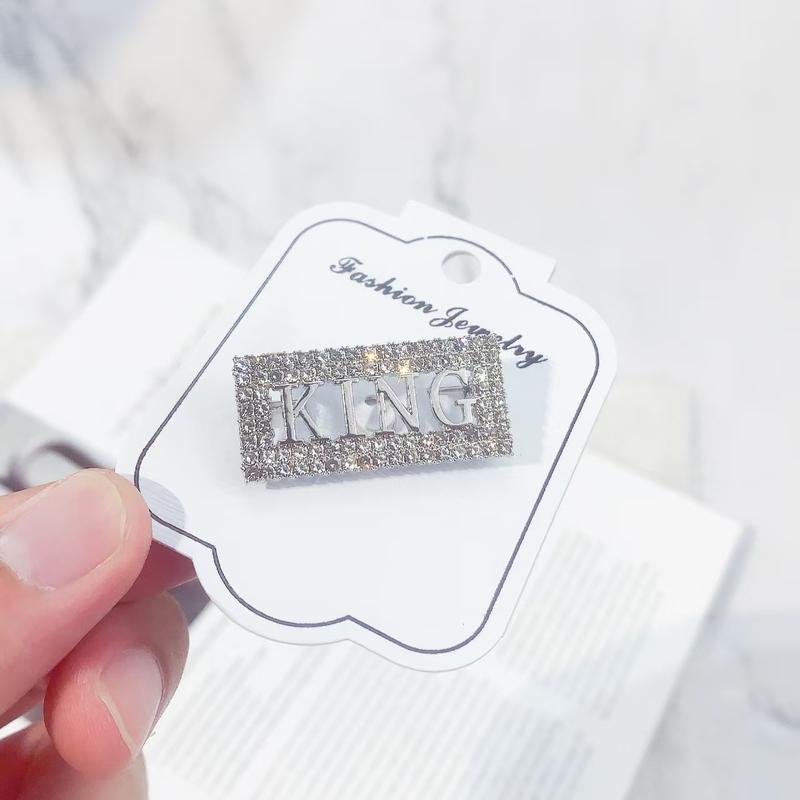 Elfindo - XZ144 Bros King Berlian Permata New Series /Brooch Jas Wanita / Pria Viral Fashion Mewah 9