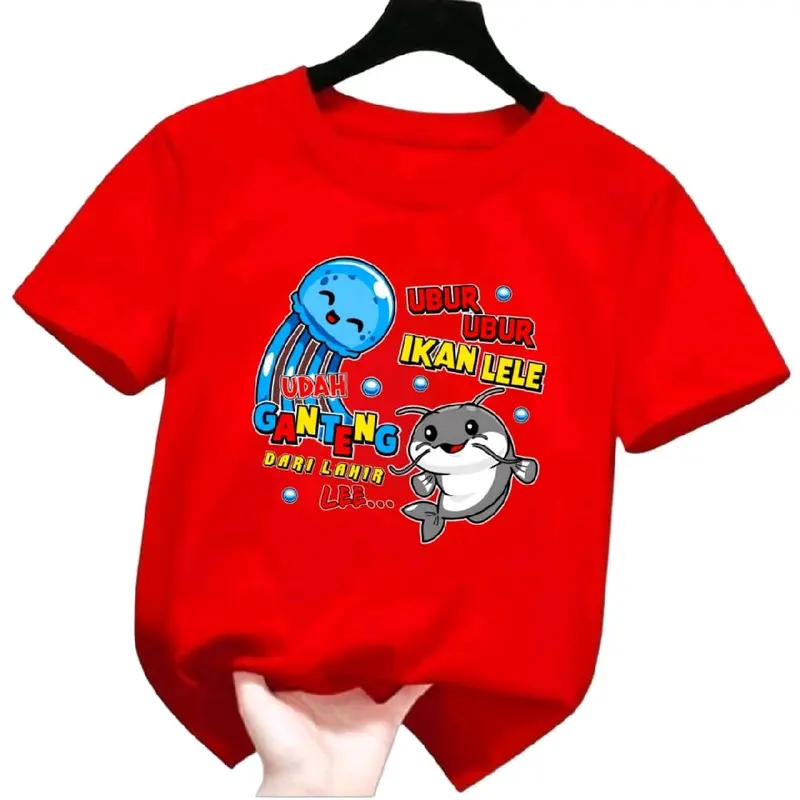 Baju Kaos Anak Ubur Ikan Lele - Fashion Anak Perempuan Laki Cowok Cewek, Bahan Halus dan Lembut 2