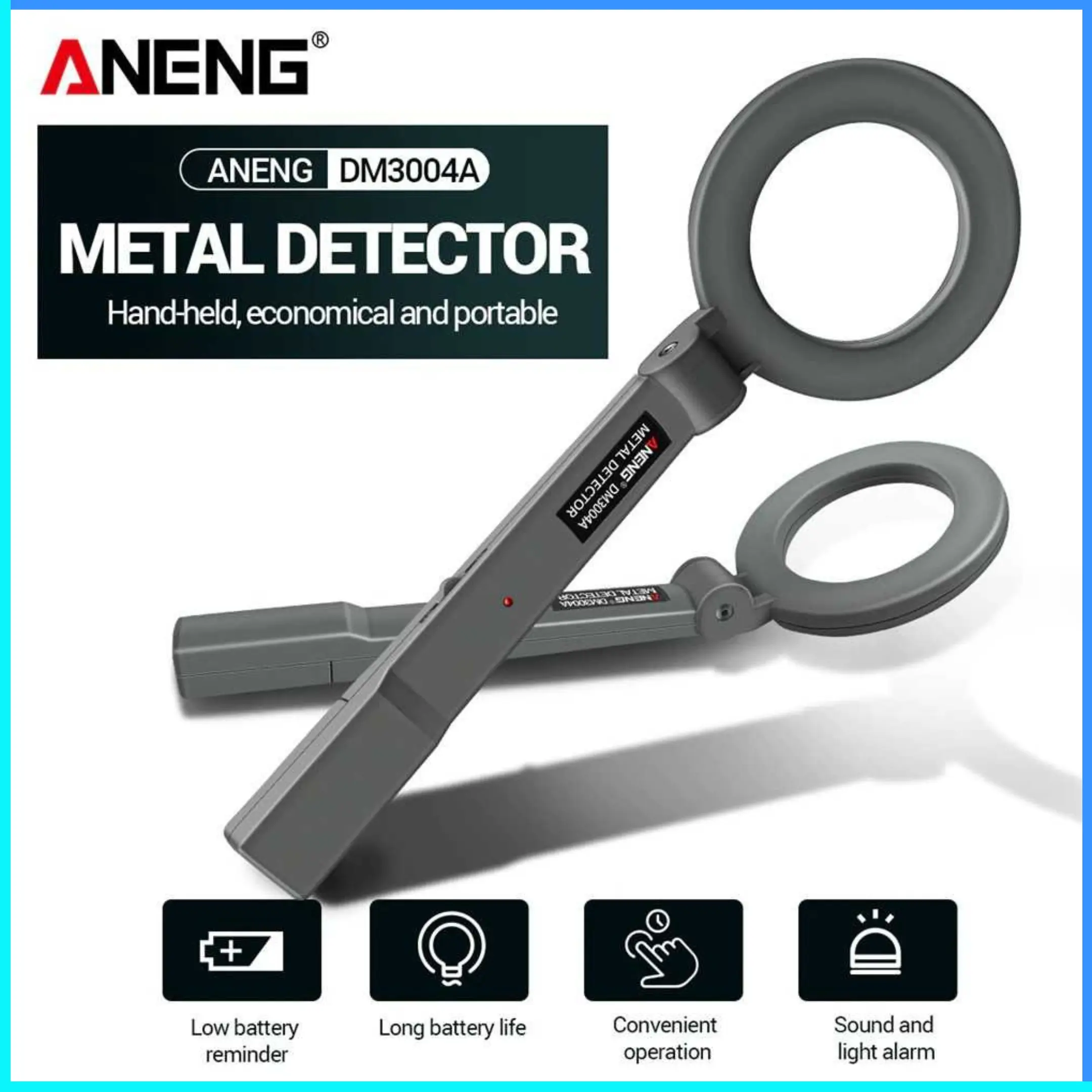 COD ANENG Stud Finder Metal Detektor Logam DM3004A / Pendeteksi Logam Emas Dalam Tanah Dan Di Dinding Rumah Murah Terbaru Canggih / Alat Deteksi Logam Mini Dinding / Alat Detektor Logam Emas Bawah Tanah Anti Air Dalam Tanah Kabel Dinding Rumah