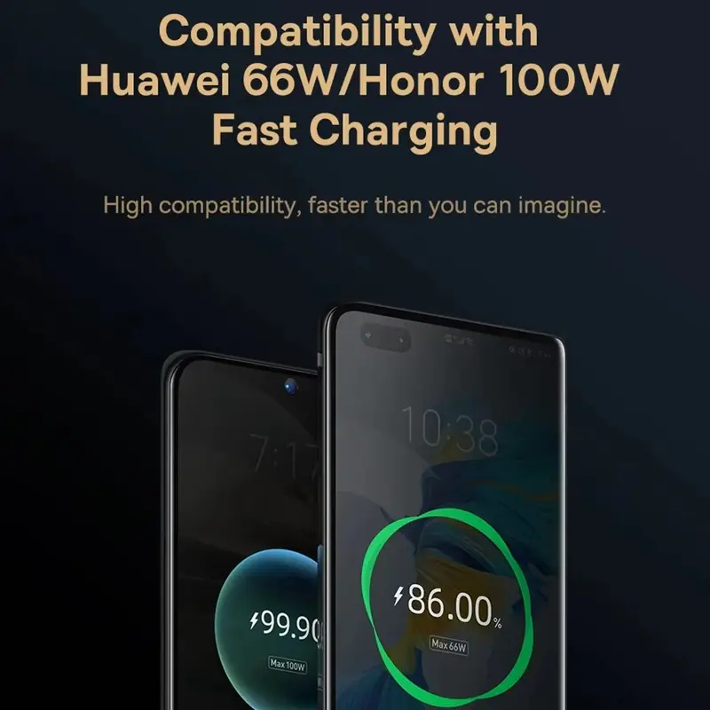 Cáp sạc USB-C, 66W SuperCharge, Tương thích với các thiết bị Huawei và Honor (Mate 60, P70, Pura 60, Honor 20) 2