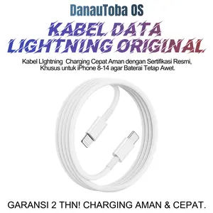Danautoba OS -Fast Charging Kabel Type-C-Lightning MFi + Adaptor 20/35W, untuk iPhone 8-14 Tahan Lama