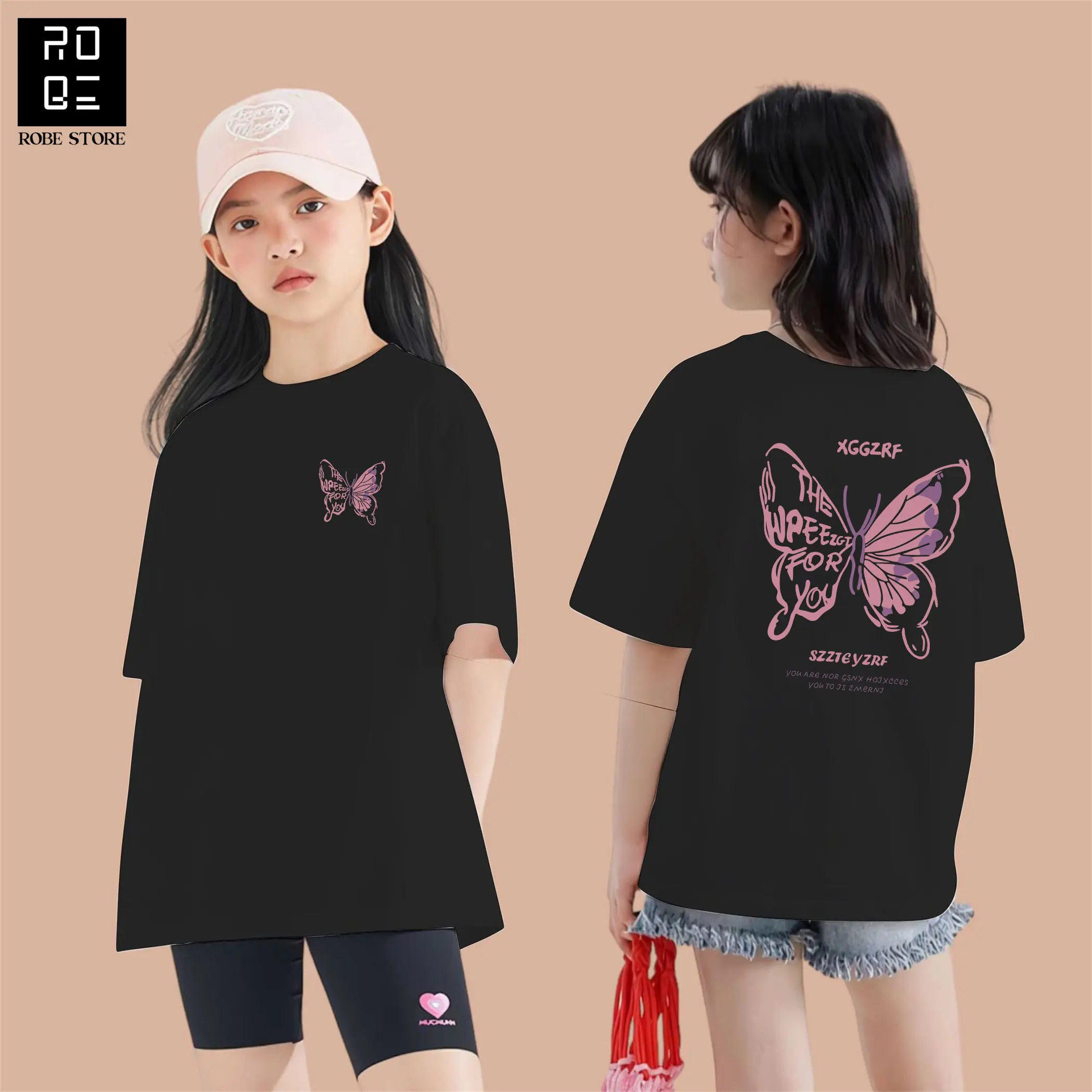 Kaos Distro Anak-anak Cewe Umur 1-12 Tahun Motif Gambar Digital Printing Bahan Cotton Combed Premium R15