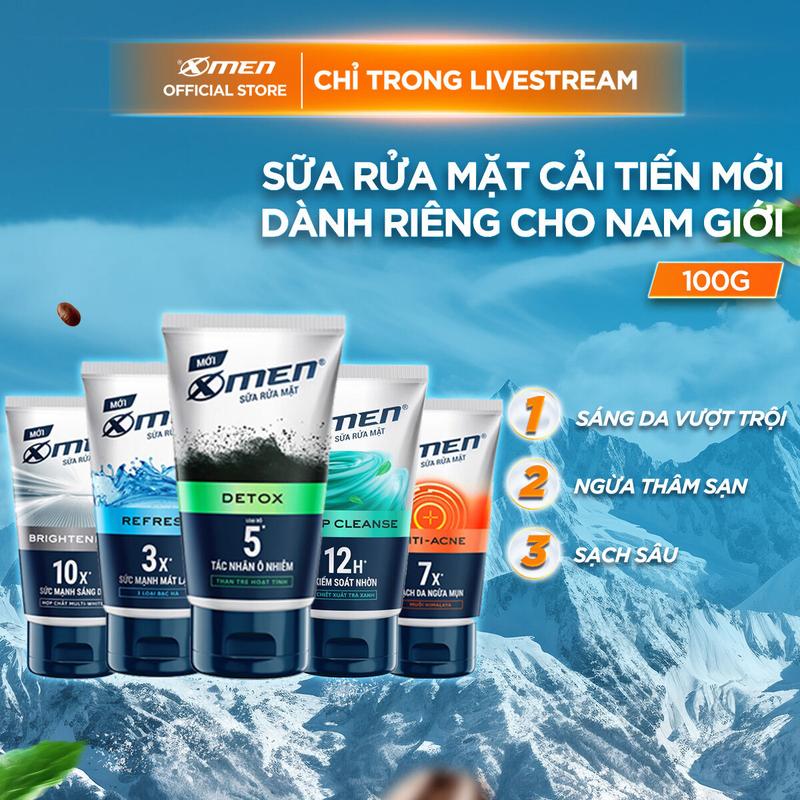 Sữa rửa mặt X-Men 100g đa tác dụng sữa rửa nam