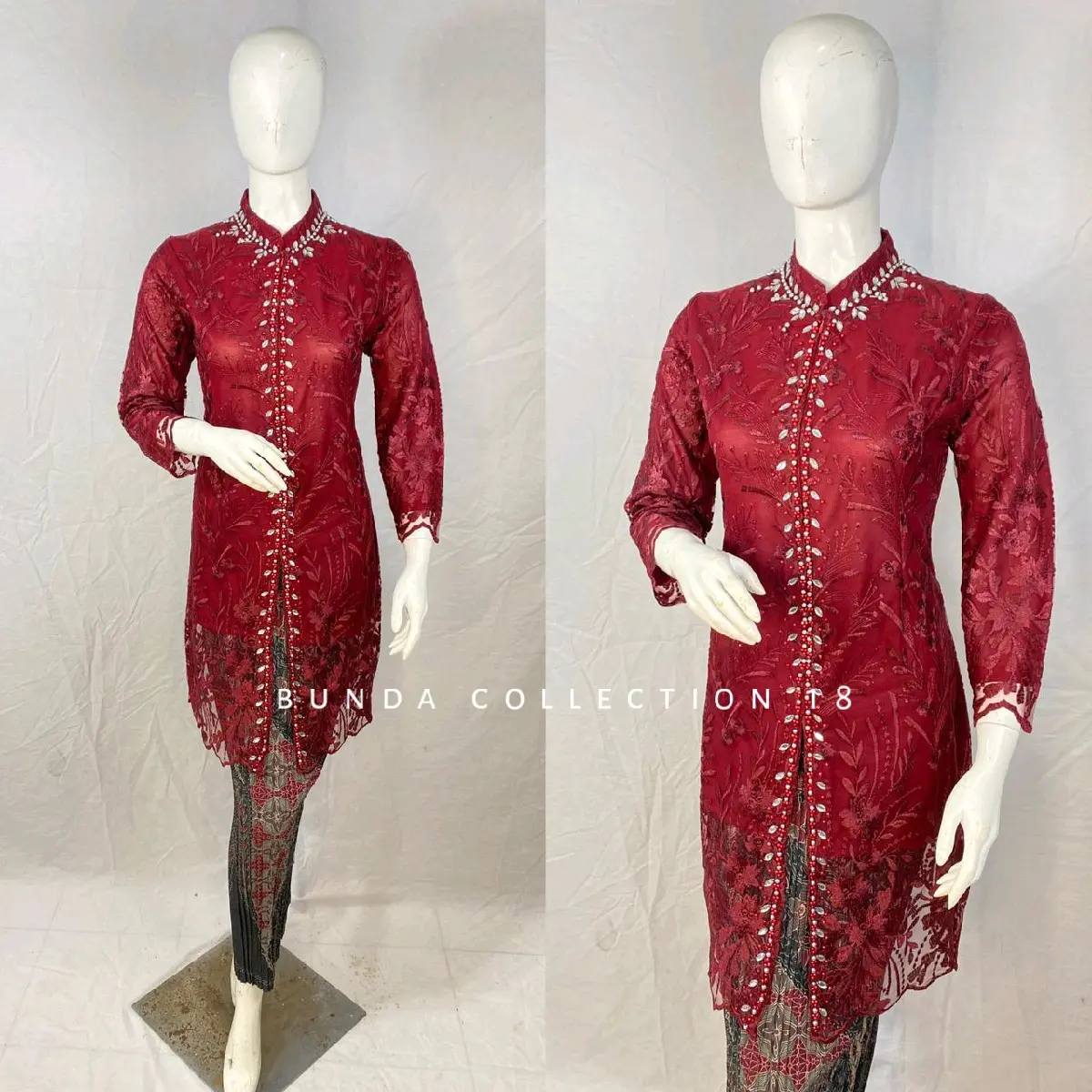 Kebaya Tunik Tille Payet Model Belah Depan / Kebaya Ibu Hajat / Seragam Kebaya / Kebaya Tradisional / Kebaya Modern / Kebaya Tunik / Kebaya Busui