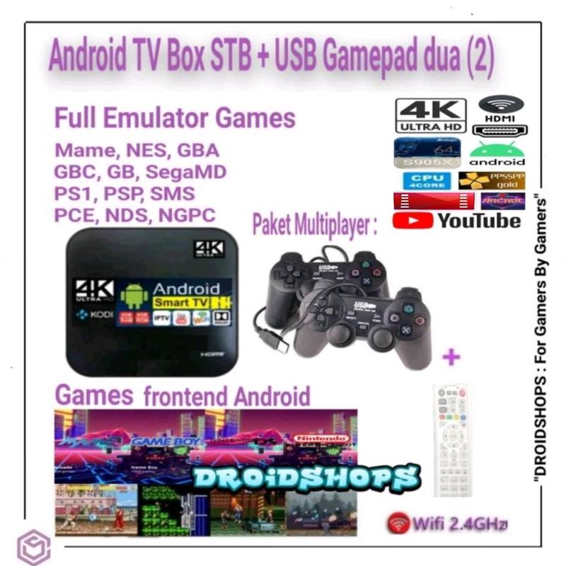 Android TV Box STB + Gamepad Dual (2) Multiplayer Full Paket Games ...