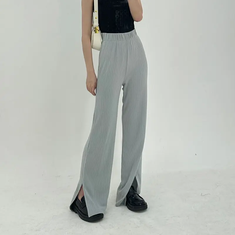 ZEE Knit Pants - Celana Knit Hornet - Cullote Pants Slit 4