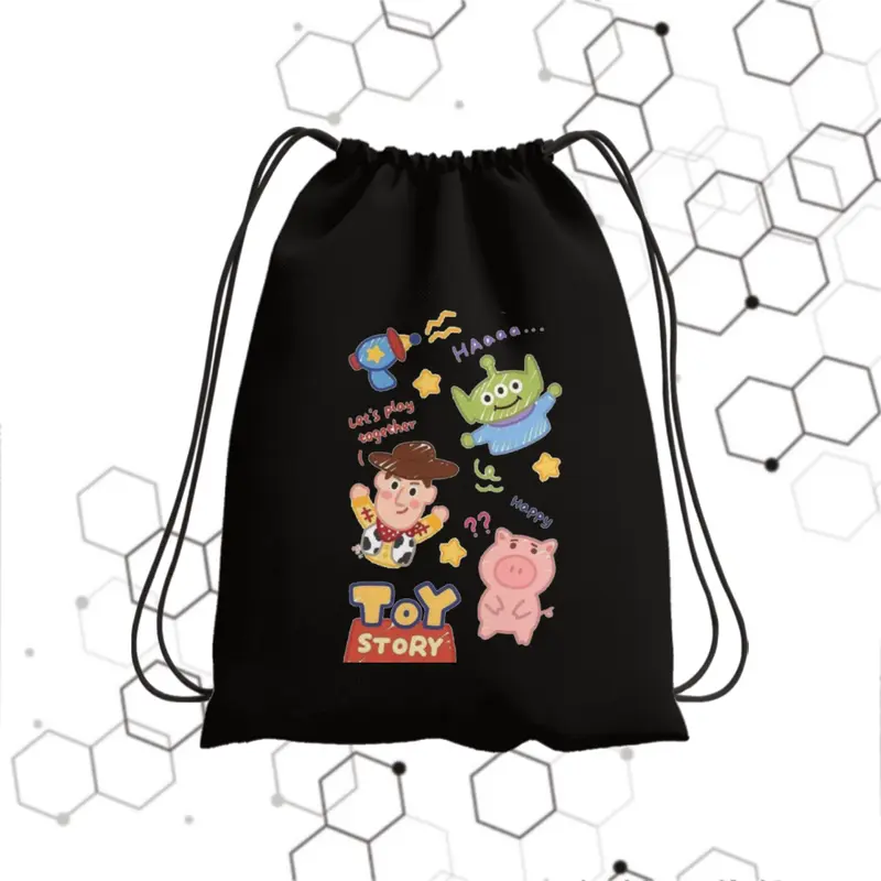 Tas Serut Sekolah Toy Story Draw Bahan Perasut Nilon Anti Air 30cm x 38cm Tas Travel  Terlengkap 0