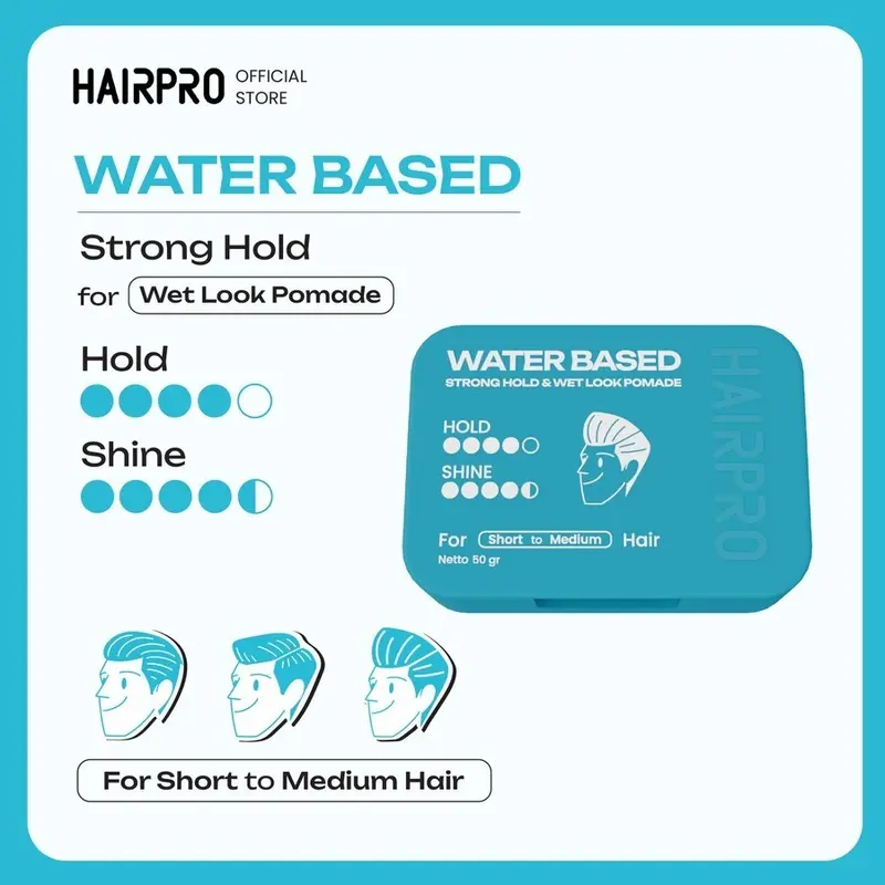 ORIGINAL Hairnerds Professional WaterBased pomade rambut berkilau asli 2