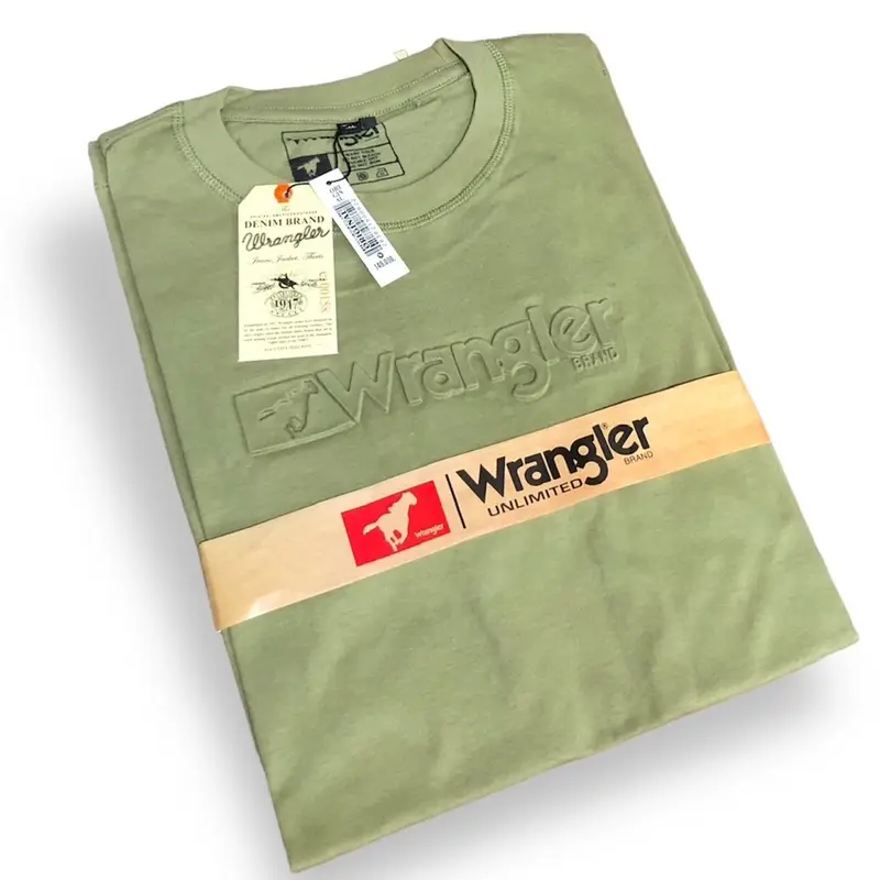 T shirt baju kaos embos timbul Wragler pria wanita premium distro  size M-L-XL-XXL-XXXL bahan Catton combet  Atasan Oblong Polos Dewasa Katun Bandung Cowok Pendek Tshirt 2
