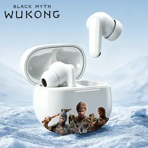 Black Myth Wukong DIY Waterproof Wireless Bluetooth Headphone with Noise Canceling & Hi-Fi Sound Quality for iPhone & Android 20 Hours Battery Sturdy Design Audio Electronics Call Earphones Mic & Amplifier for jbl earphone