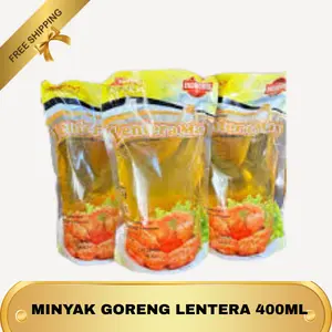 [DAPAT 3 POUCH] MINYAK GORENG LENTERA MAS Kemasan 400ml