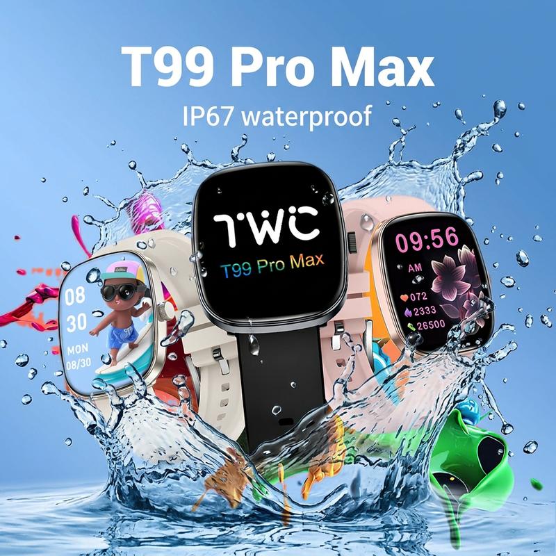 Đồng Hồ Thông Minh TWC T99 Pro Max Màn Hình HD 1.83 Inch Chống Nước IP67 Gọi Bluetooth Đồng Hồ Thể Thao Nam Nữ Cho Android iOS