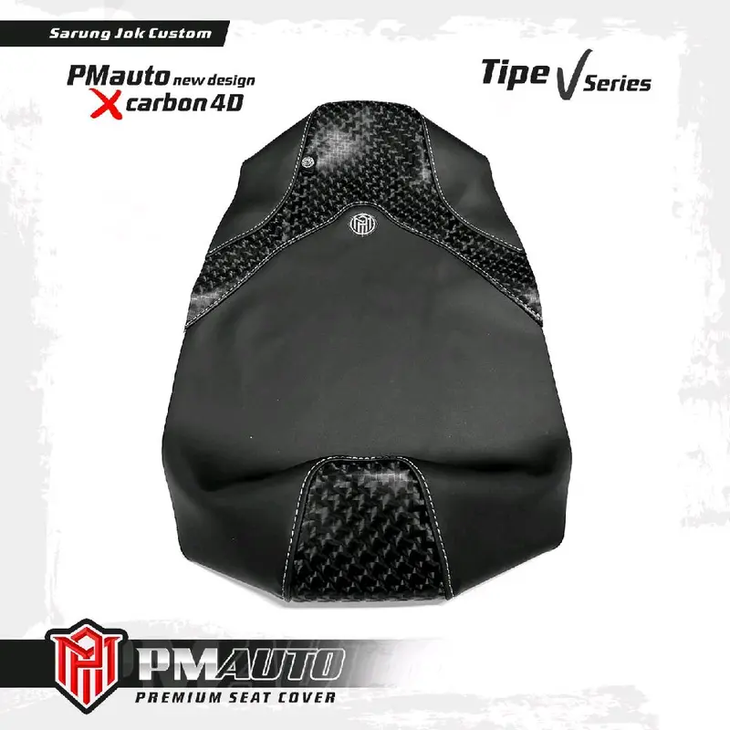 Sarung Jok Kulit Jok Motor Carbon 4D Pmauto Beat Vario Mio Scoopy