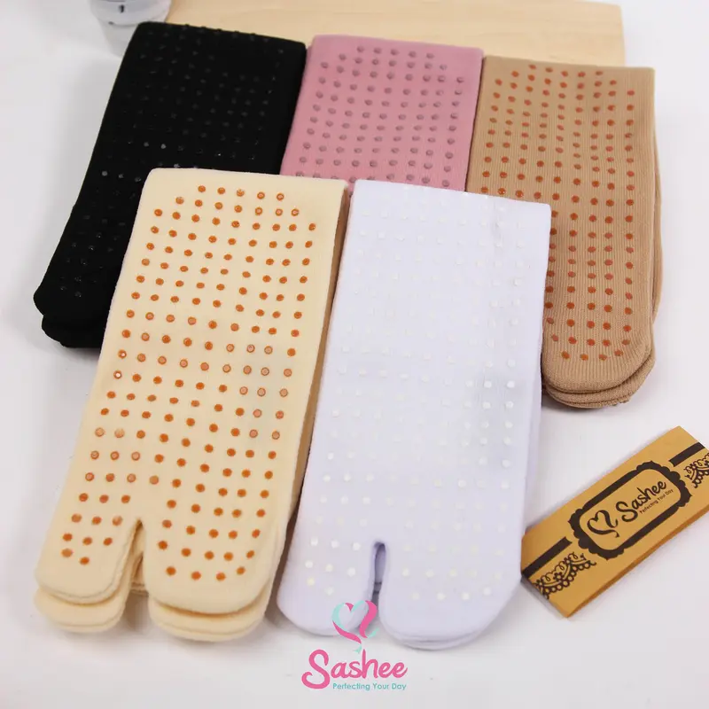 Sashee - Kaos Kaki Jempol Polos Nilon ANTI SLIP Wanita Muslimah Dewasa 5