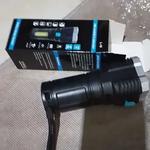 SENTER LED CAS super terang tahan lama Senter 4 LED COB Senter 4 Mode Jarak Jauh Senter Camping