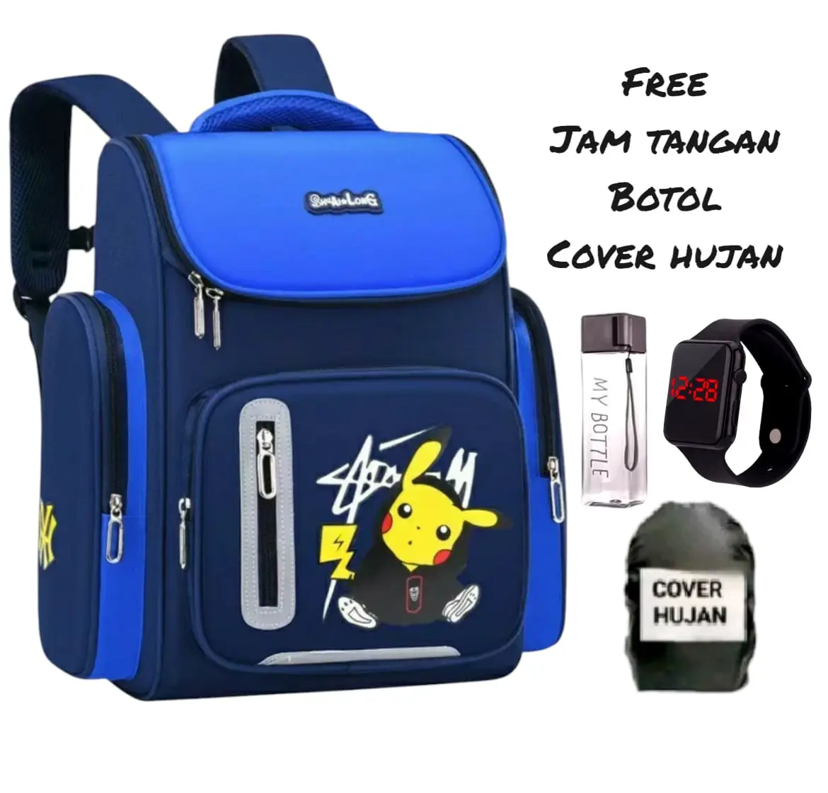 Tas ransel sekolah anak TK SD/Tas sekolah karakter pokemon/Tas sekolah viral/Tas ransel sekolah anak cowok kece/Tas mengaji/Tas sekolah anak laki-laki kekinian