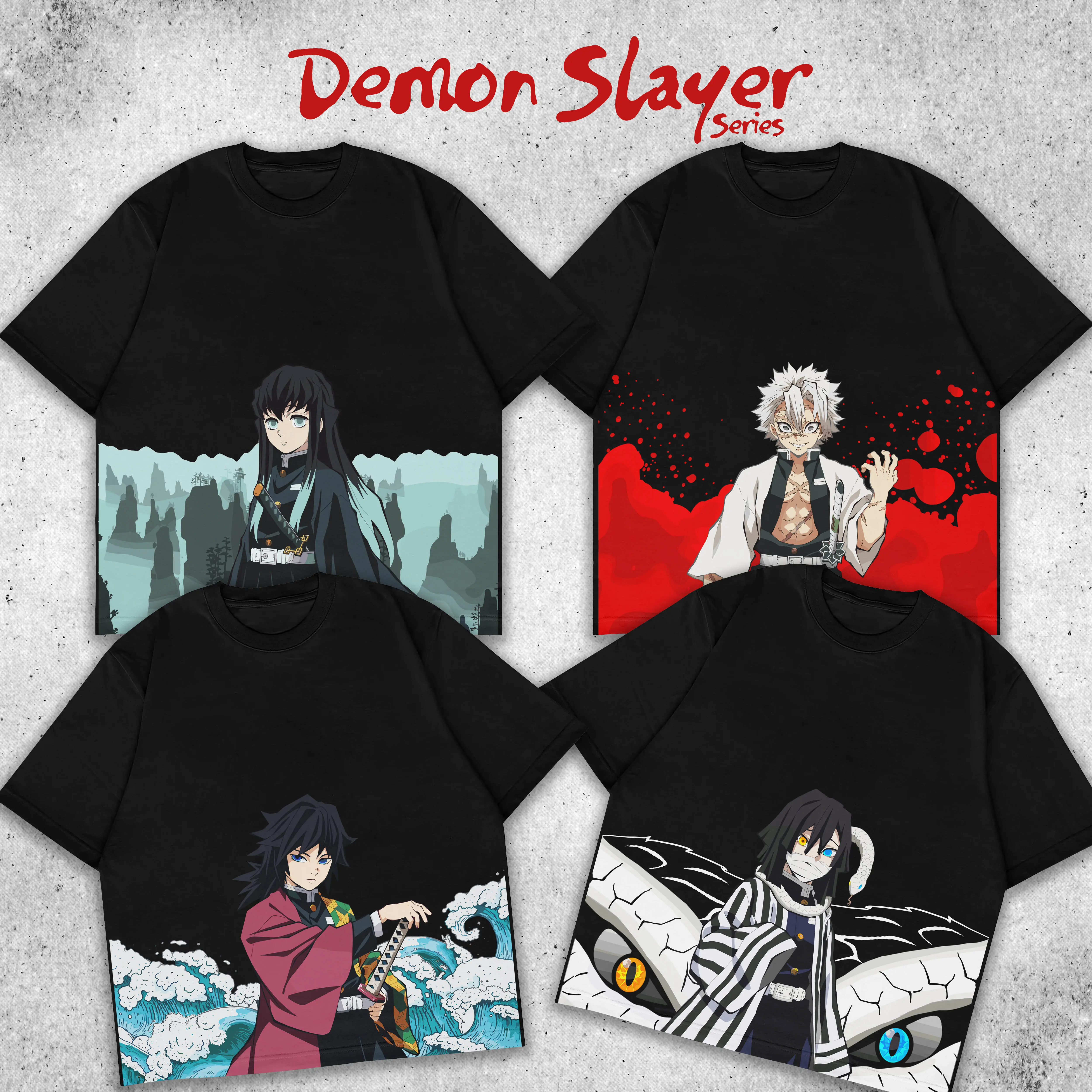 Poepoe.mue - DemonSlayerPilar | Cotton Combed 24s | Anime | T-shirt | Kaos | Oversize