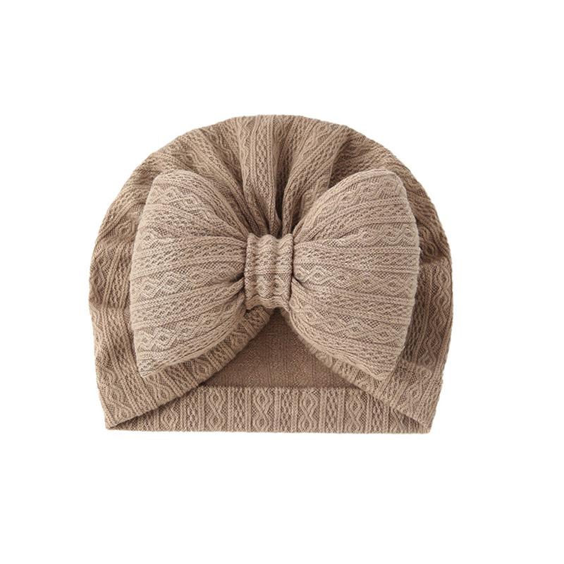 0-2Years Cute Big Bow Baby Turban Hat Cotton Soft Elastic Children Girl Indian Hat Photography Props 5