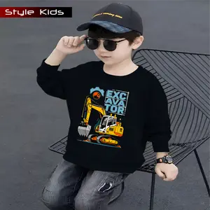 Kaos Atasan Lengan Panjang Anak Laki Laki Motif EXCAVATOR / Kaos Swaeater Anak Sablon kekinian Fashion Sweater