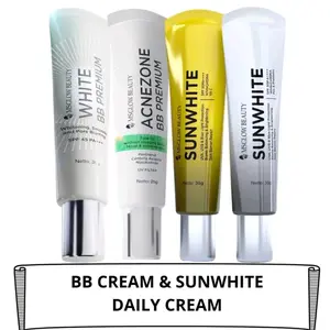 MS GLOW BB PREMIUM, Acne Zone,NEW Sunwhite Suncreen Spf50 Kuning&abu