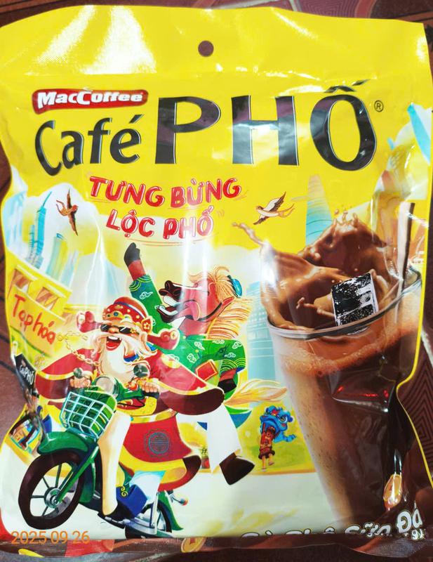 [mẫu xuân 2026] _ Bịch 30 gói Cà phê sữa đá MacCoffee Café Phố 720g Cafe