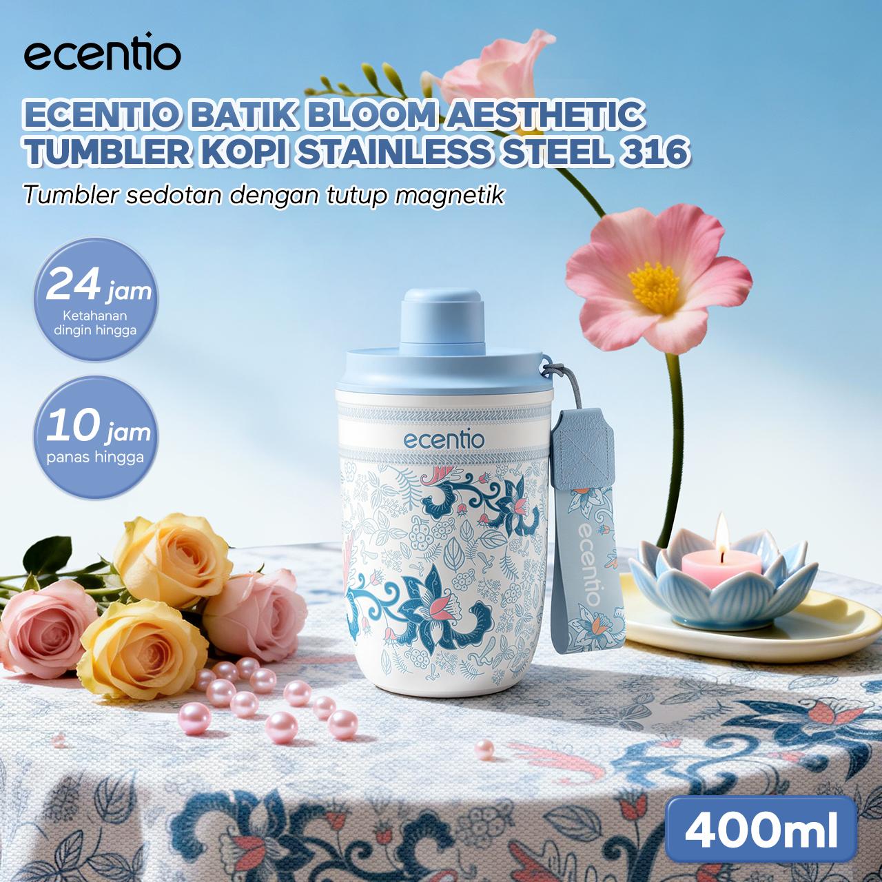 Ecentio Batik Series 2.0 Tumbler Botol Minum Aesthetic Portable 900ML/800ML/580ML Thermos Tahan Panas Dingin 24 Jam Vacuum Flask Vacuum