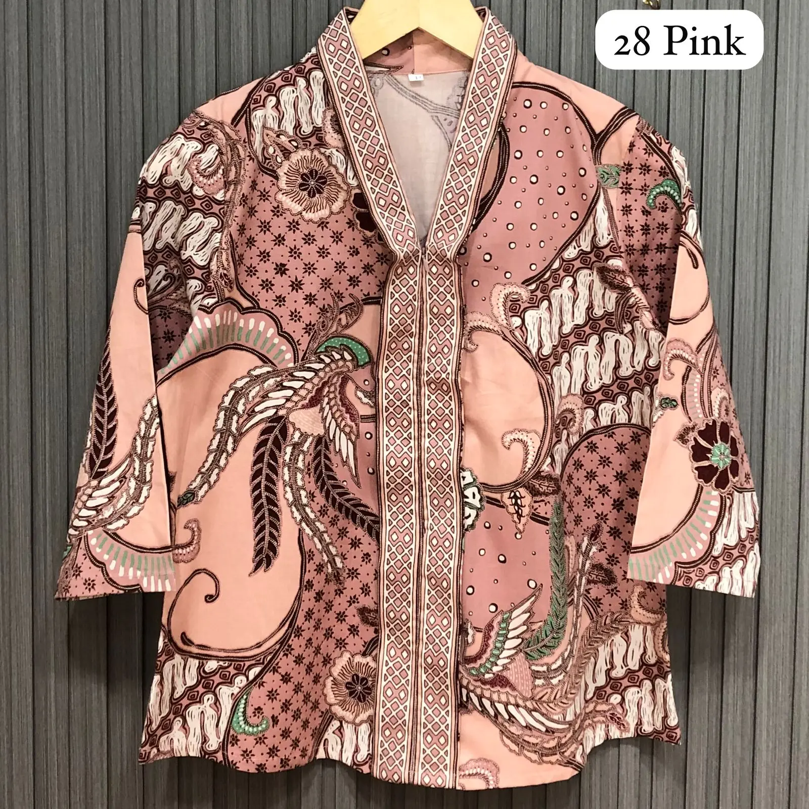 [VERA] LD95-130 Blouse Batik Wanita Lengan 3/4 Katun Stretch Premium Jumbo Bigsize Busui-Friendly Kantor