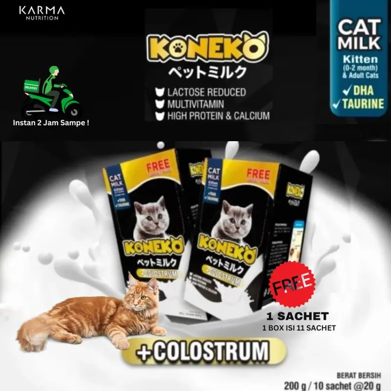 KONEKO SUSU KUCING SACHET 1 BOX ISI 11 SACHET - CAT MILK 0