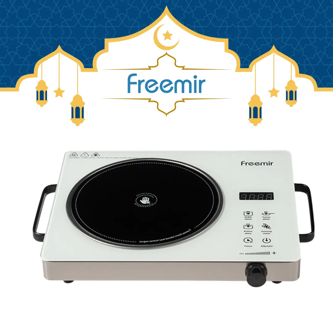 [freemir Chef Arnold Recommend] Kompor Listrik Keramik freemir Ceramic Electric Stove Menghemat 4600INR per jam Pemanasan 800W Bebas Radiasi Garansi 1 Tahun