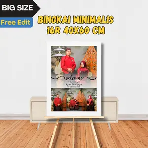Akalanka Gallery Cetak Foto Jumbo 16R 40x60 cm Bingkai Minimalis Anti Air Laminasi Glossy Free Design Layout Packing Aman Bubble Wrap
