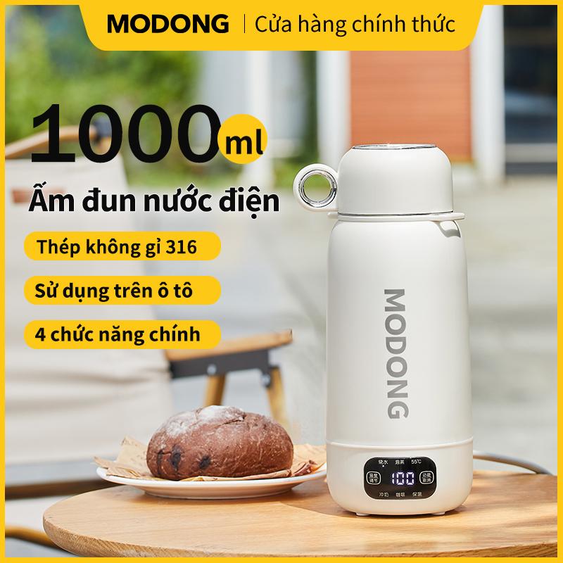 Bình giữ nhiệt MODONG 1L Bình đun nước ô tô ấm đun siêu tốc bình đun nước cầm tay chất liệu SUS 316