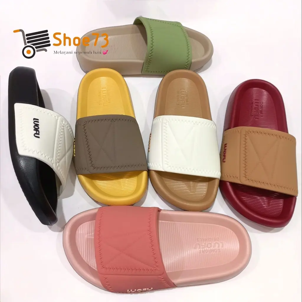 LUOFU E 7210 E01DC SIZE 36-40 | Sandal selop jelly wanita | Sendal kokop cewek impor